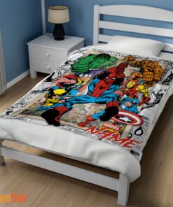 Happy Marvel Comics Superhero Blanket Fleece Customized Blanket - Image 3