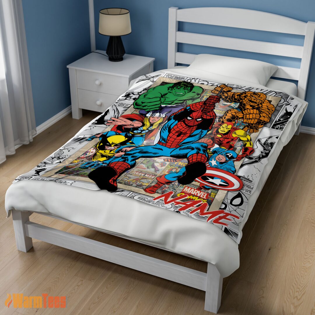 happy-marvel-comics-superhero-blanket-fleece-customized-blanket-mk-02 Happy Marvel Comics Superhero Blanket Fleece Customized Blanket - Image 3