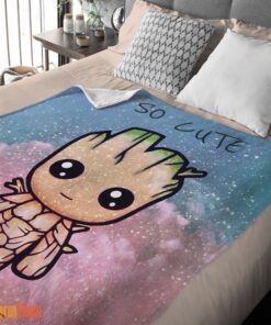 Happy Marvel SuperHero Baby Groot and Friends Birthday Cute Blanket Fleece Customized Blanket - Image 2