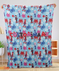 Happy Marvel Superhero Spidey and His Amazing Friends Birthday Cute Blanket Fleece Customized Blanket