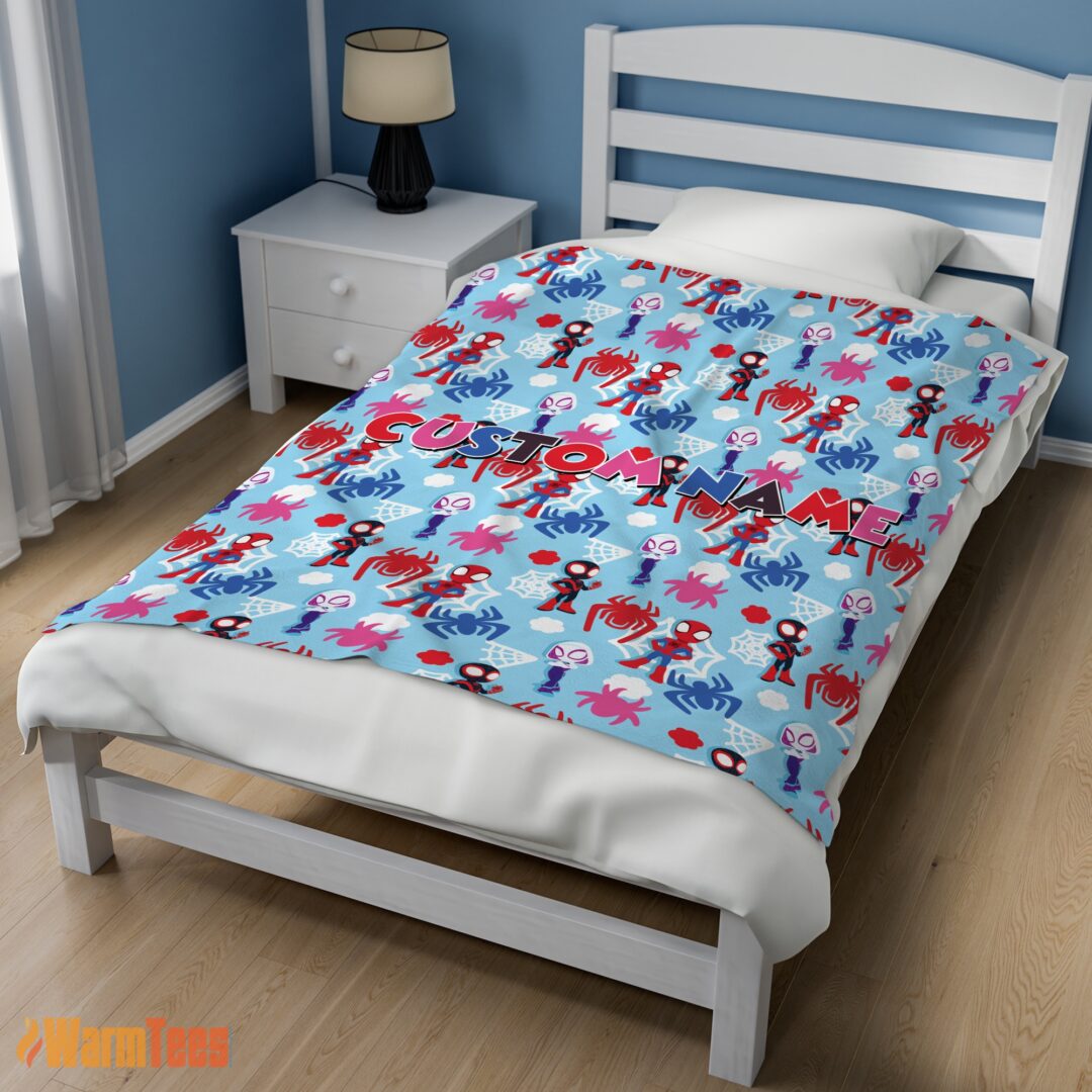 happy-marvel-superhero-spidey-and-his-amazing-friends-birthday-cute-blanket-fleece-customized-blanket-mk-02 Happy Marvel Superhero Spidey and His Amazing Friends Birthday Cute Blanket Fleece Customized Blanket - Image 3