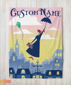 Happy Mary Poppins Returns Holiday Blanket Fleece Customized Blanket