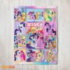 Happy My Little Pony Characters Friendship Is Magic Collage Blanket Fleece Customized Blanket