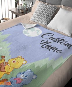 Happy Nelvana The Care Bears Family Camping Fleece Blanket – Customize Blanket - Image 2