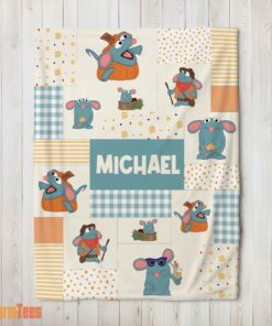 Happy Nice Ratatouille Tutter Mood Patchwork Blanket Fleece Customized Blanket