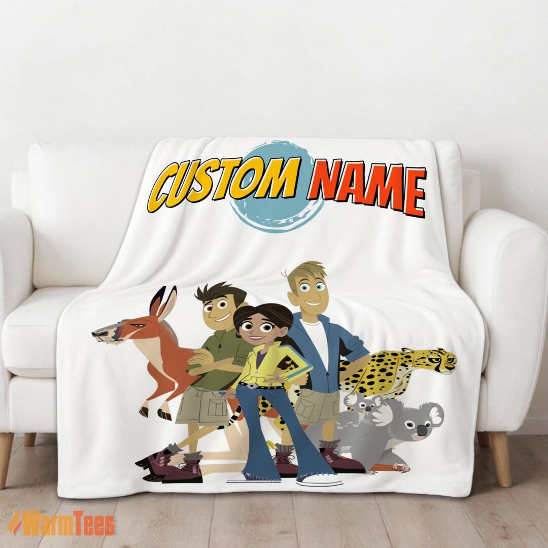 happy-nice-wild-kratts-characters-blanket-fleece-customized-blanket-mk-01 Happy Nice Wild Kratts Characters Blanket Fleece Customized Blanket - Image 2