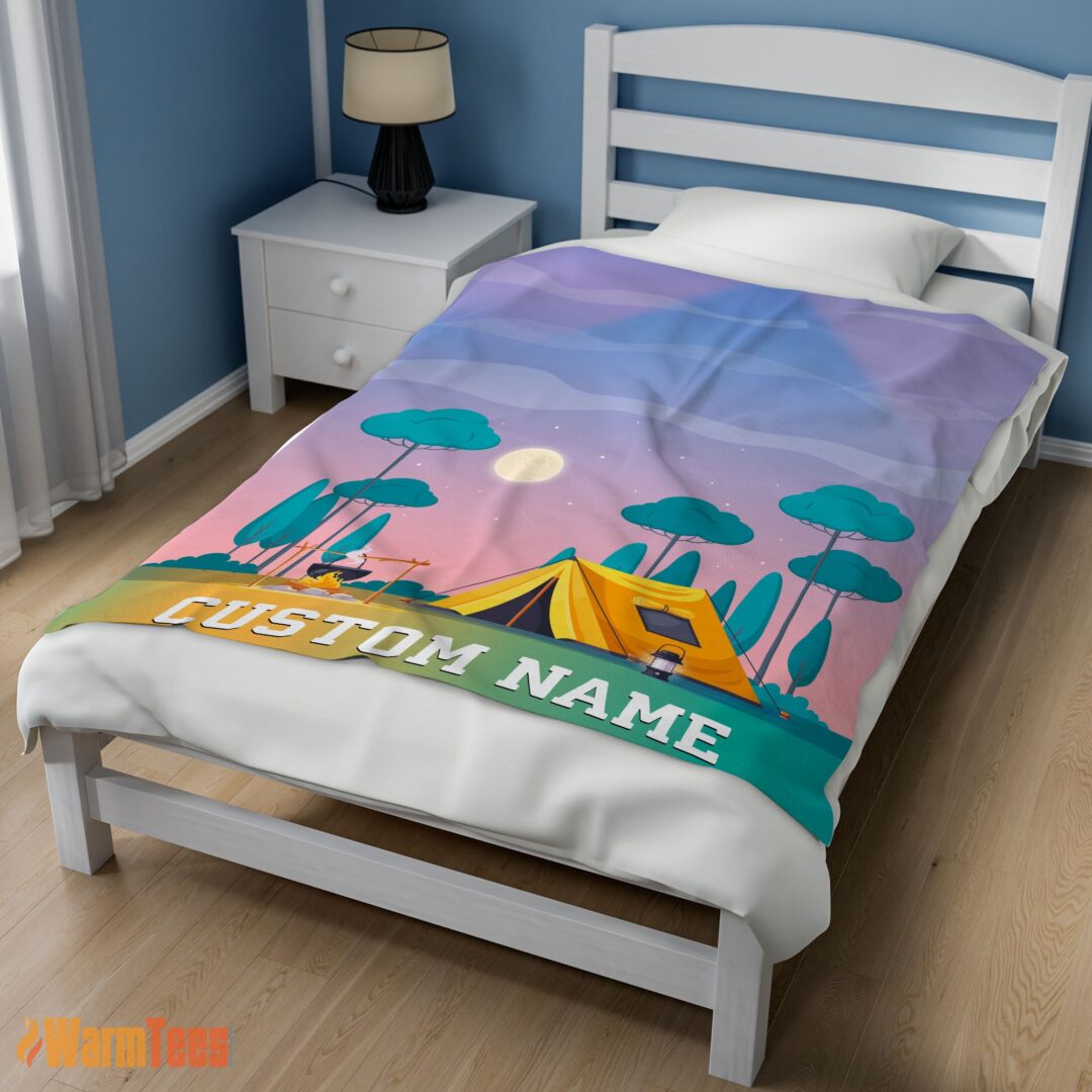 happy-outdoor-adult-kid-colorful-camping-customized-blanket-mk-02 Happy Outdoor Adult Kid Colorful Camping Customized Blanket - Image 3