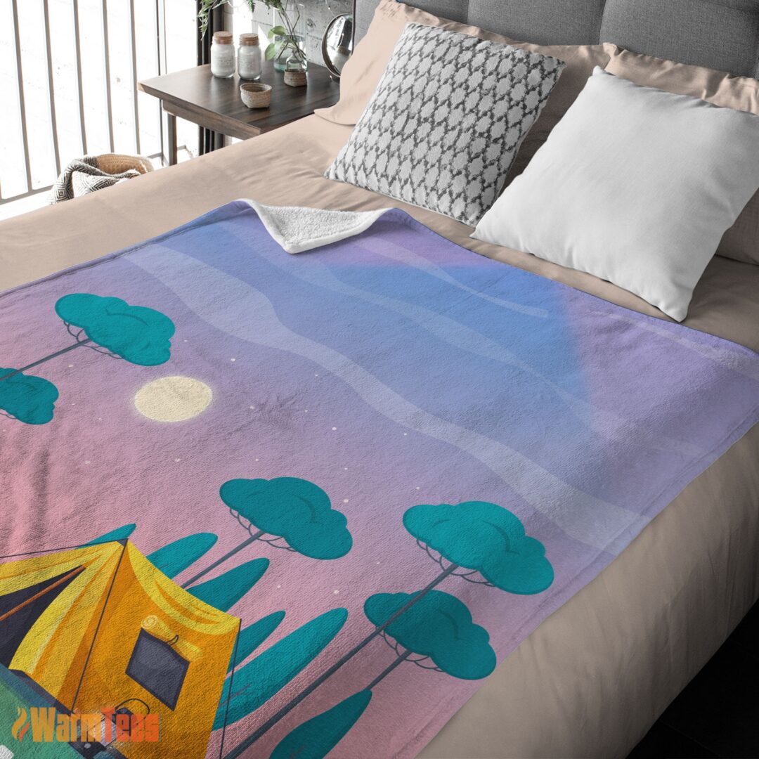 happy-outdoor-adult-kid-colorful-camping-customized-blanket-mk-03 Happy Outdoor Adult Kid Colorful Camping Customized Blanket - Image 2