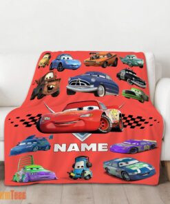 Happy Pixar Cartoon Cars Character Blanket Fleece Customized Blanket - Image 2