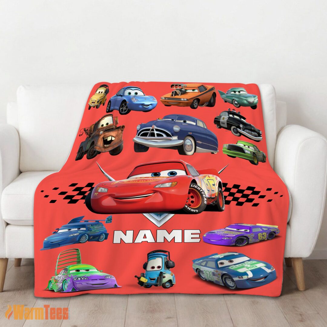 happy-pixar-cartoon-cars-character-blanket-fleece-customized-blanket-mk-01 Happy Pixar Cartoon Cars Character Blanket Fleece Customized Blanket - Image 2