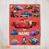 Happy Pixar Cartoon Cars Character Blanket Fleece Customized Blanket