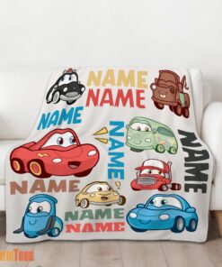 Happy Pixar Cartoon Cars Cute Character Blanket Fleece Customized Blanket - Image 2