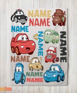 Happy Pixar Cartoon Cars Cute Character Blanket Fleece Customized Blanket