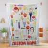 Happy Pixar Ratatouille Chief Cute Chibi Character Vegetable Blanket Fleece Customized Blanket