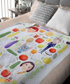 Happy Pixar Ratatouille Chief Cute Chibi Character Vegetable Blanket Fleece Customized Blanket - Image 2