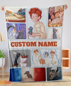 Happy Pixar Ratatouille Linguini and Remy With Friends Blanket Fleece Customized Blanket