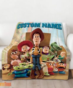Happy Pixar Toy Story Character Woody With Friends Blanket Fleece Customized Blanket - Image 2