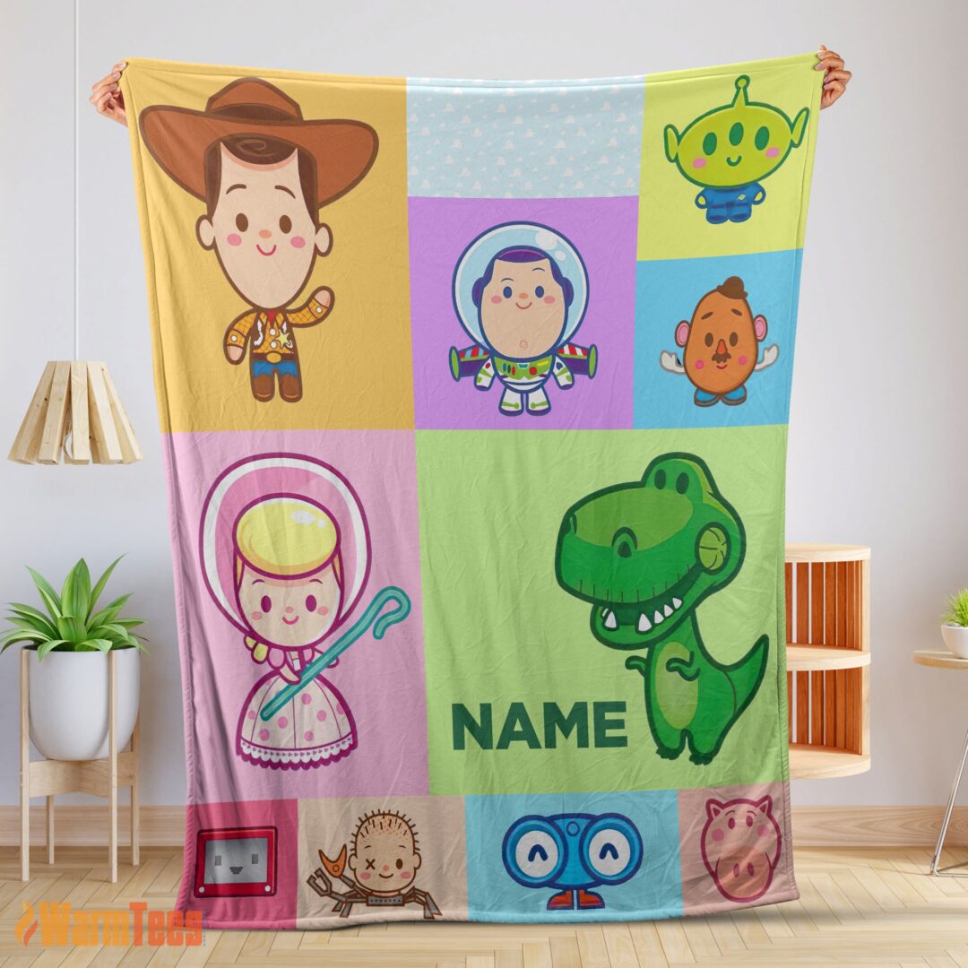 happy-pixar-toy-story-chibi-character-blanket-fleece-customized-blanket-mk-01 Happy Pixar Toy Story Chibi Character Blanket Fleece Customized Blanket