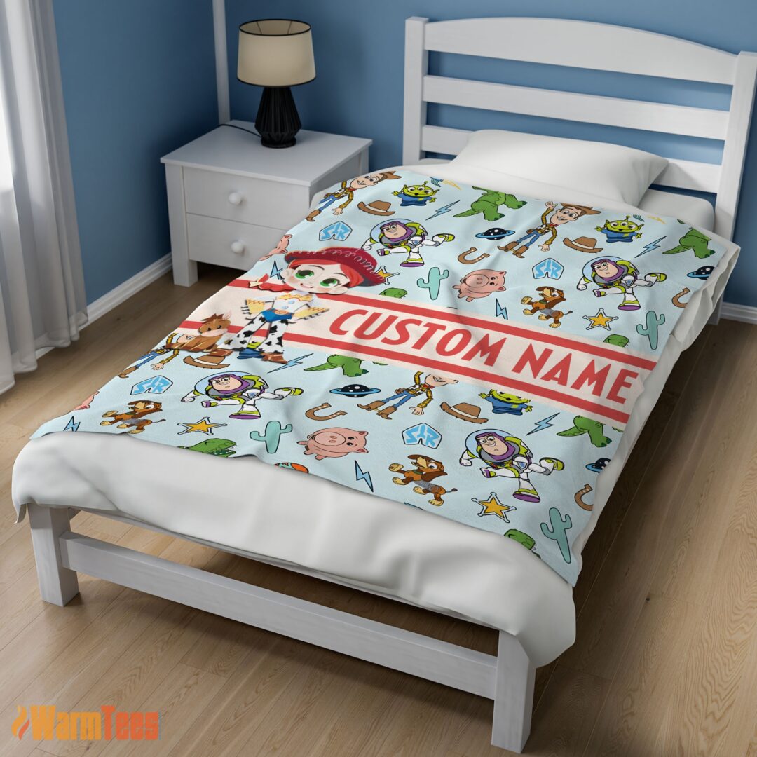 happy-pixar-toy-story-cowgirl-with-all-friends-blanket-fleece-customized-blanket-mk-02 Happy Pixar Toy Story Cowgirl With All Friends Blanket Fleece Customized Blanket - Image 3