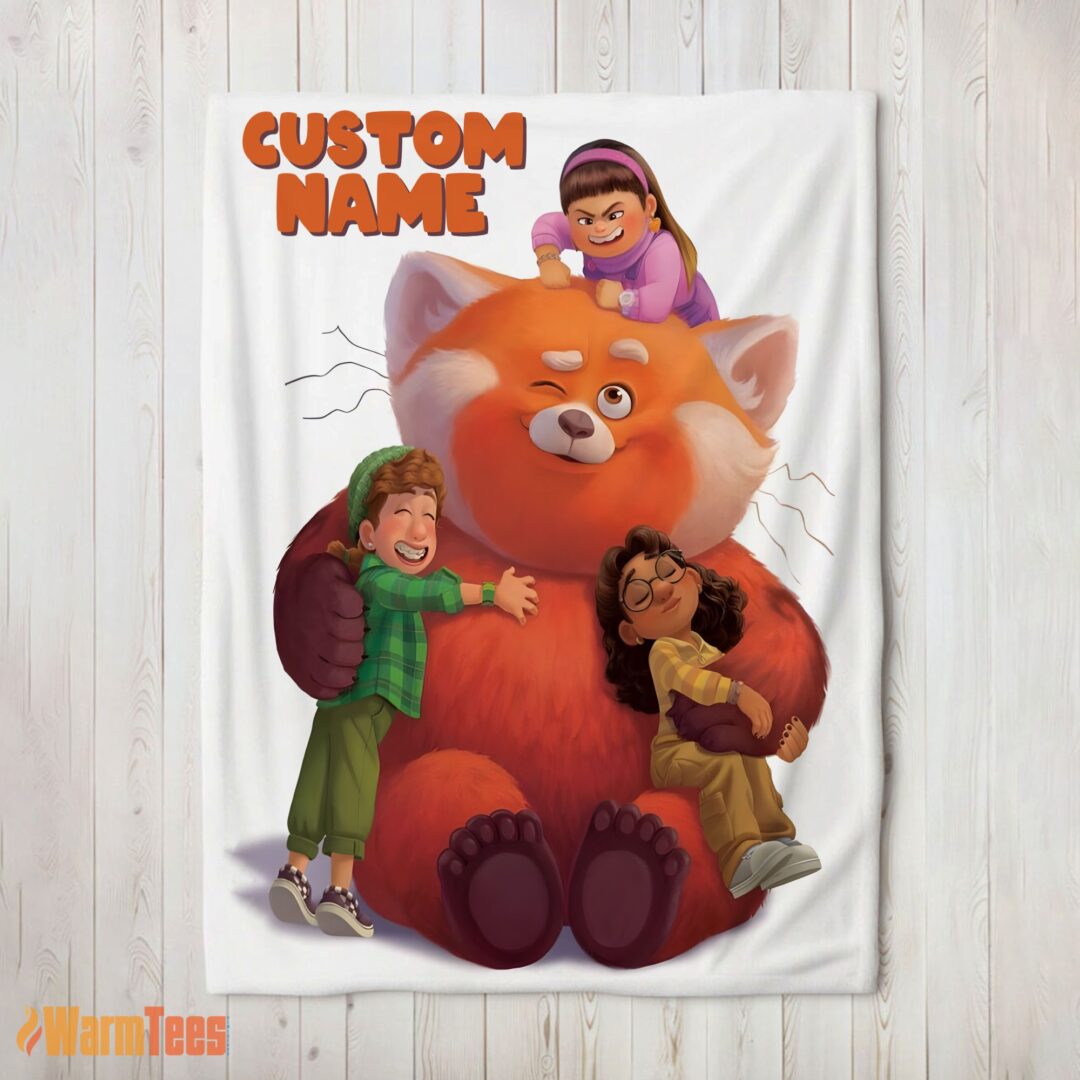 happy-pixar-turning-red-with-friends-blanket-fleece-customized-blanket-mk-02-1 Happy Pixar Turning Red With Friends Blanket Fleece Customized Blanket
