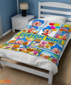 Happy Plim Plim & Friends Collage Blanket Fleece Customized Blanket - Image 3