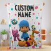 Happy Pocoyo And Friends Blanket Fleece Customized Blanket