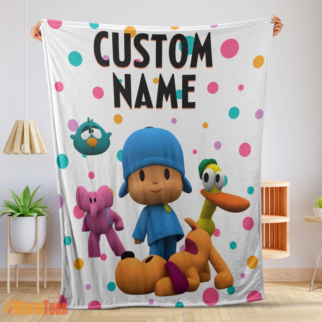 happy-pocoyo-and-friends-blanket-fleece-customized-blanket-mk-01 Happy Pocoyo And Friends Blanket Fleece Customized Blanket