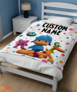 Happy Pocoyo And Friends Blanket Fleece Customized Blanket - Image 3