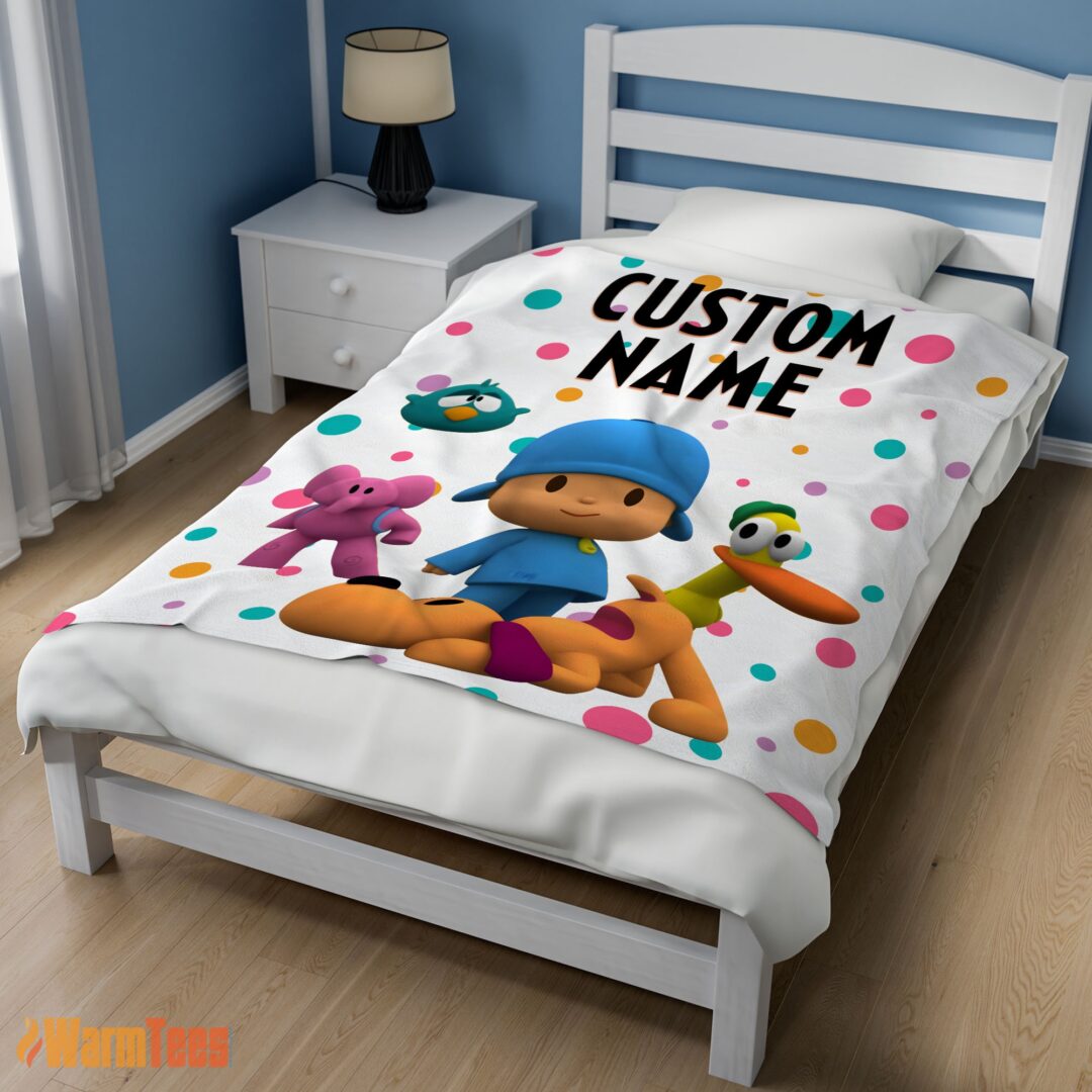 happy-pocoyo-and-friends-blanket-fleece-customized-blanket-mk-02 Happy Pocoyo And Friends Blanket Fleece Customized Blanket - Image 3