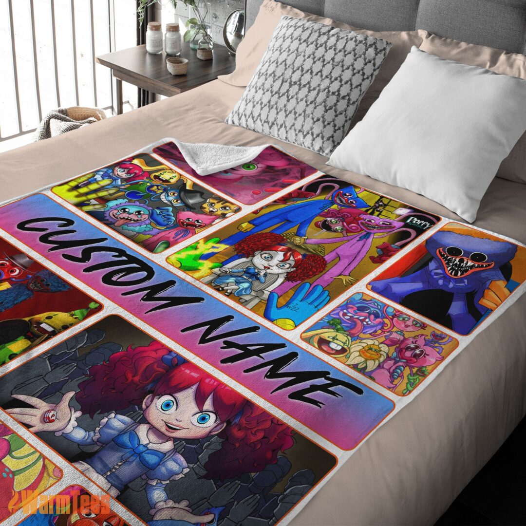 happy-poppy-playtime-miss-poppy-with-friends-horror-blanket-fleece-customized-blanket-mk-03 Happy Poppy Playtime Miss Poppy With Friends Horror Blanket Fleece Customized Blanket - Image 2