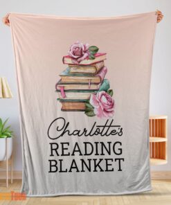 Happy Pretty Vintage Book Reading Blanket Fleece Customized Blanket