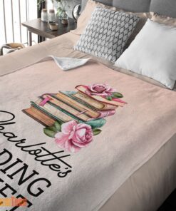 Happy Pretty Vintage Book Reading Blanket Fleece Customized Blanket - Image 2