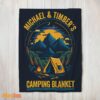 Happy Pretty Vintage Camping Blanket Fleece Customized Blanket