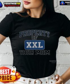 Happy Property of XXL Your Mom Kenny Powers Ladies Tee featuring a fun graphic design and comfortable fit for women.