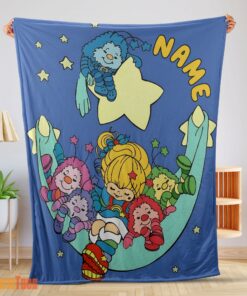 Happy Rainbow Brite Sleeping on the Star Blanket Fleece Customized Blanket