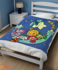 Happy Rainbow Brite Sleeping on the Star Blanket Fleece Customized Blanket - Image 3