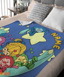 Happy Rainbow Brite Sleeping on the Star Blanket Fleece Customized Blanket - Image 2