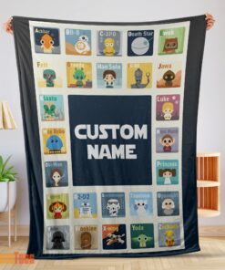 Happy Star Wars Chibi Character Blanket Fleece Customized Blanket