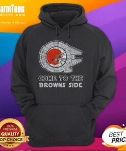 Happy Star Wars Come to the Cleveland Browns Side Hoodie featuring a vibrant design for fans of both franchises.