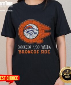 Happy Star Wars Denver Broncos ladies tee featuring a vibrant design celebrating fandom and team spirit.