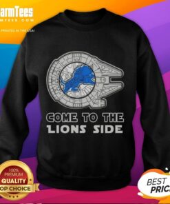 Happy Star Wars Come to the Detroit Lions side sweatshirt featuring a vibrant design and comfortable fit for fans.
