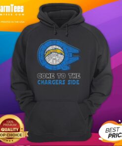 Happy Star Wars Come to the Los Angeles Chargers Side Hoodie featuring a vibrant design and fan-favorite graphics.