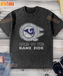 Happy Star Wars Come to the Los Angeles Rams Side washed t-shirt featuring a vibrant design for fans.