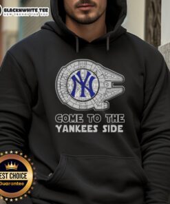 Happy Star Wars themed New York Yankees hoodie featuring vibrant designs for fans and collectors.
