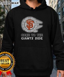 Happy Star Wars hoodie featuring San Francisco Giants logo, perfect for fans celebrating both franchises in style.