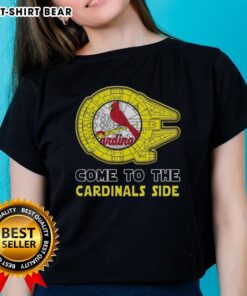 Happy Star Wars Come to the St. Louis Cardinals Side Ladies Tee featuring a vibrant design for fans and collectors.