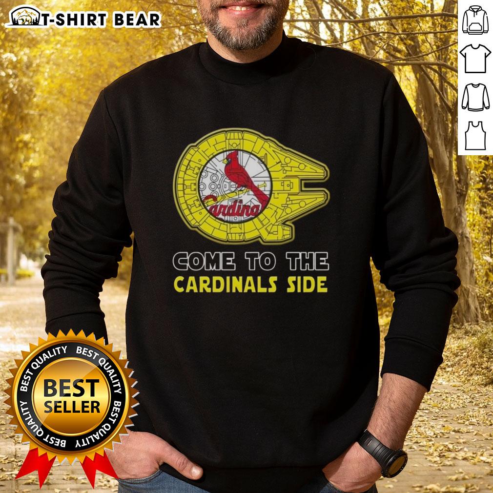 Happy Star Wars Come To The St Louis Cardinals Side Sweatshirt Happy Star Wars Come to the St. Louis Cardinals side sweatshirt featuring a playful design for fans.