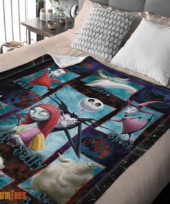 Happy The Nightmare Before Christmas Jack Skellington Family Halloween Customized Blanket - Image 2