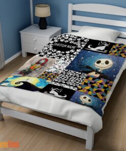 Happy The Nightmare Before Christmas Jack Skellington Sally Zero Halloween Customized Blanket - Image 3