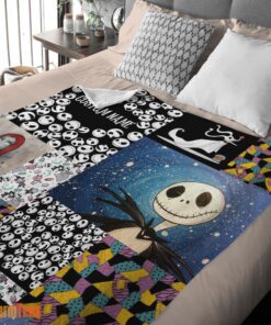 Happy The Nightmare Before Christmas Jack Skellington Sally Zero Halloween Customized Blanket - Image 2